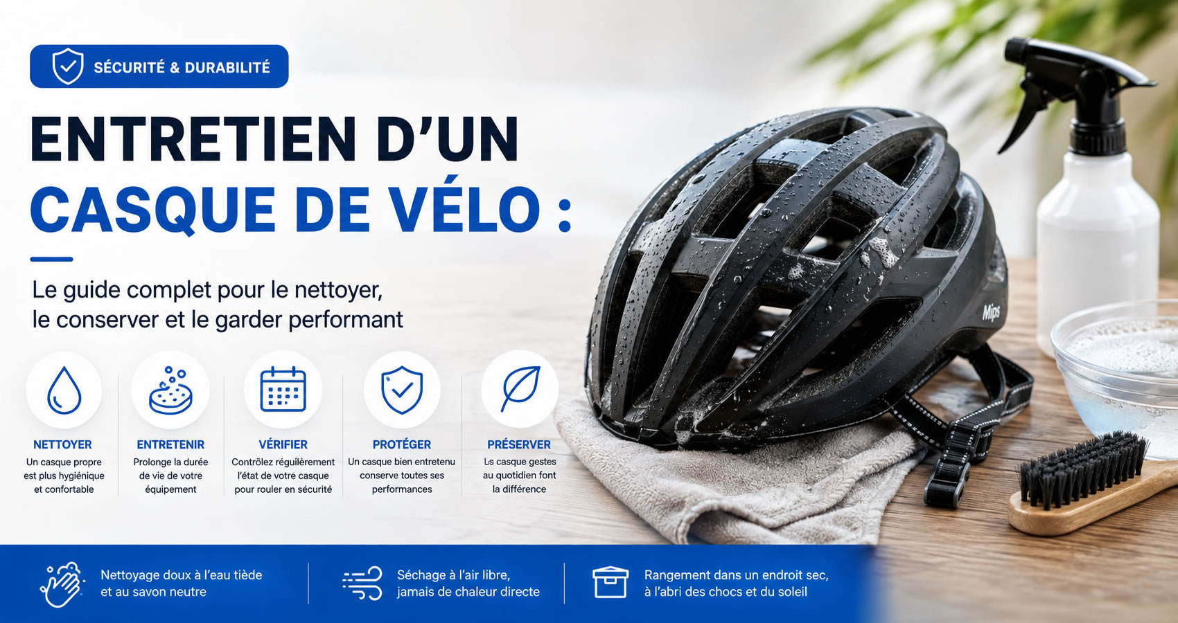 Entretien d'un casque de v&eacute;lo : comment le nettoyer et le conserver en bon &eacute;tat ?