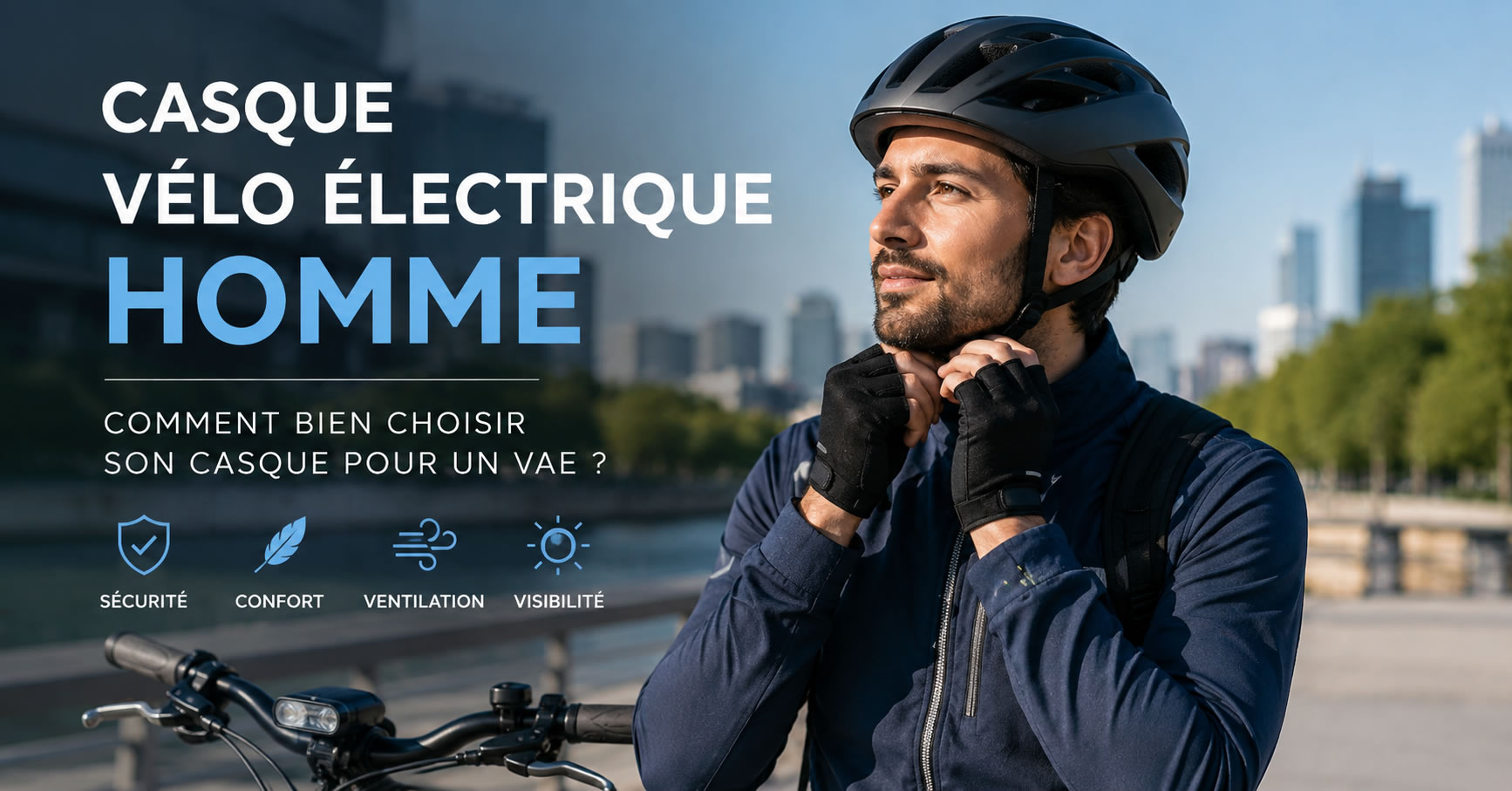 Casque v&eacute;lo &eacute;lectrique homme : comment bien choisir son casque pour un VAE ?