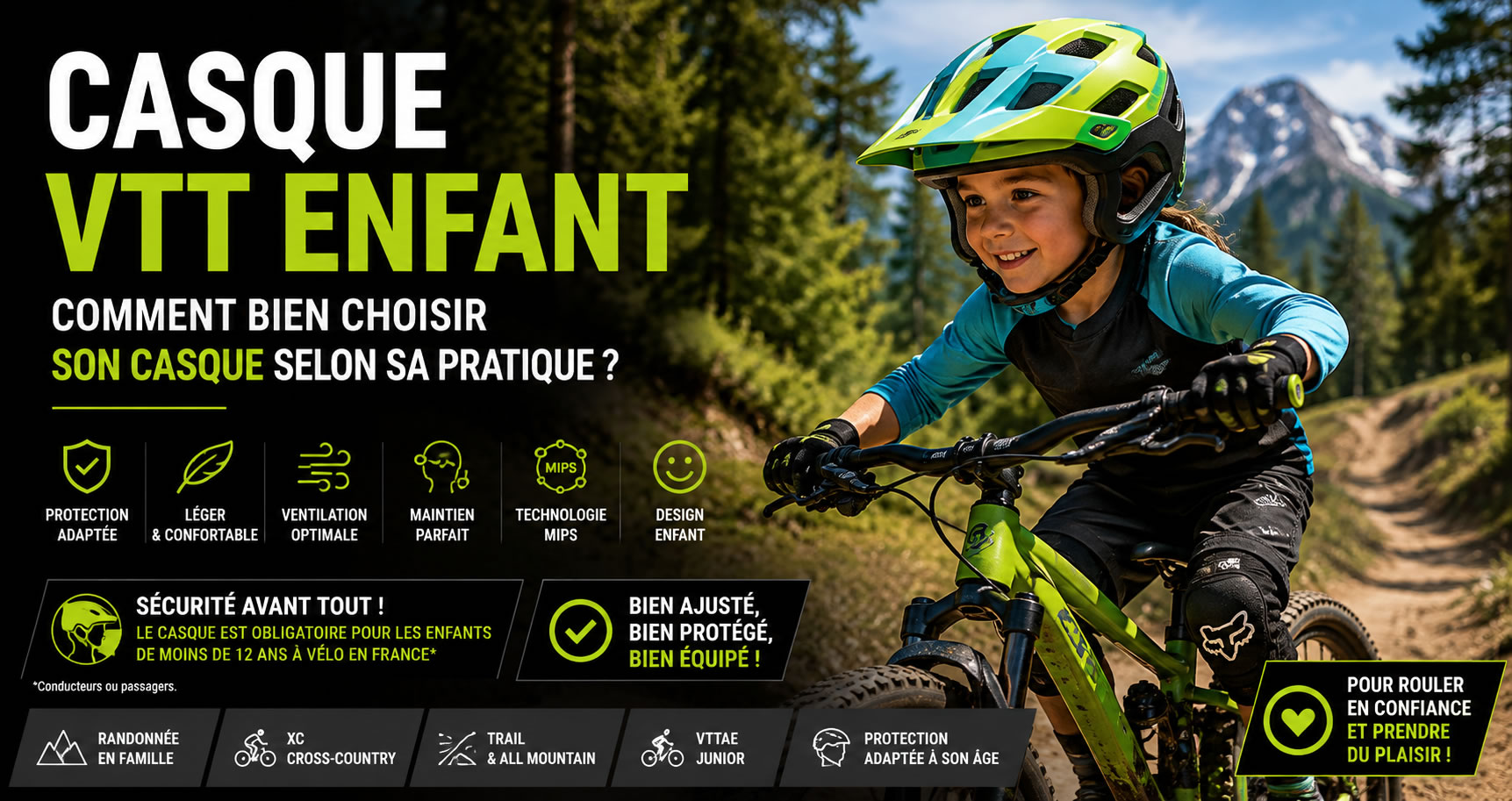 Casque VTT enfant : comment bien choisir son casque selon sa pratique ?