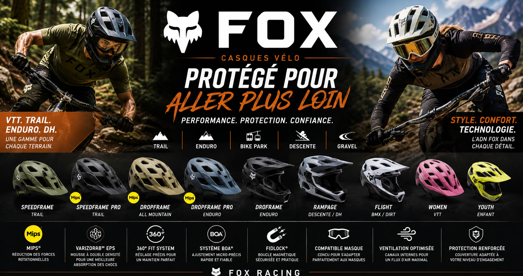 Casque v&eacute;lo FOX
