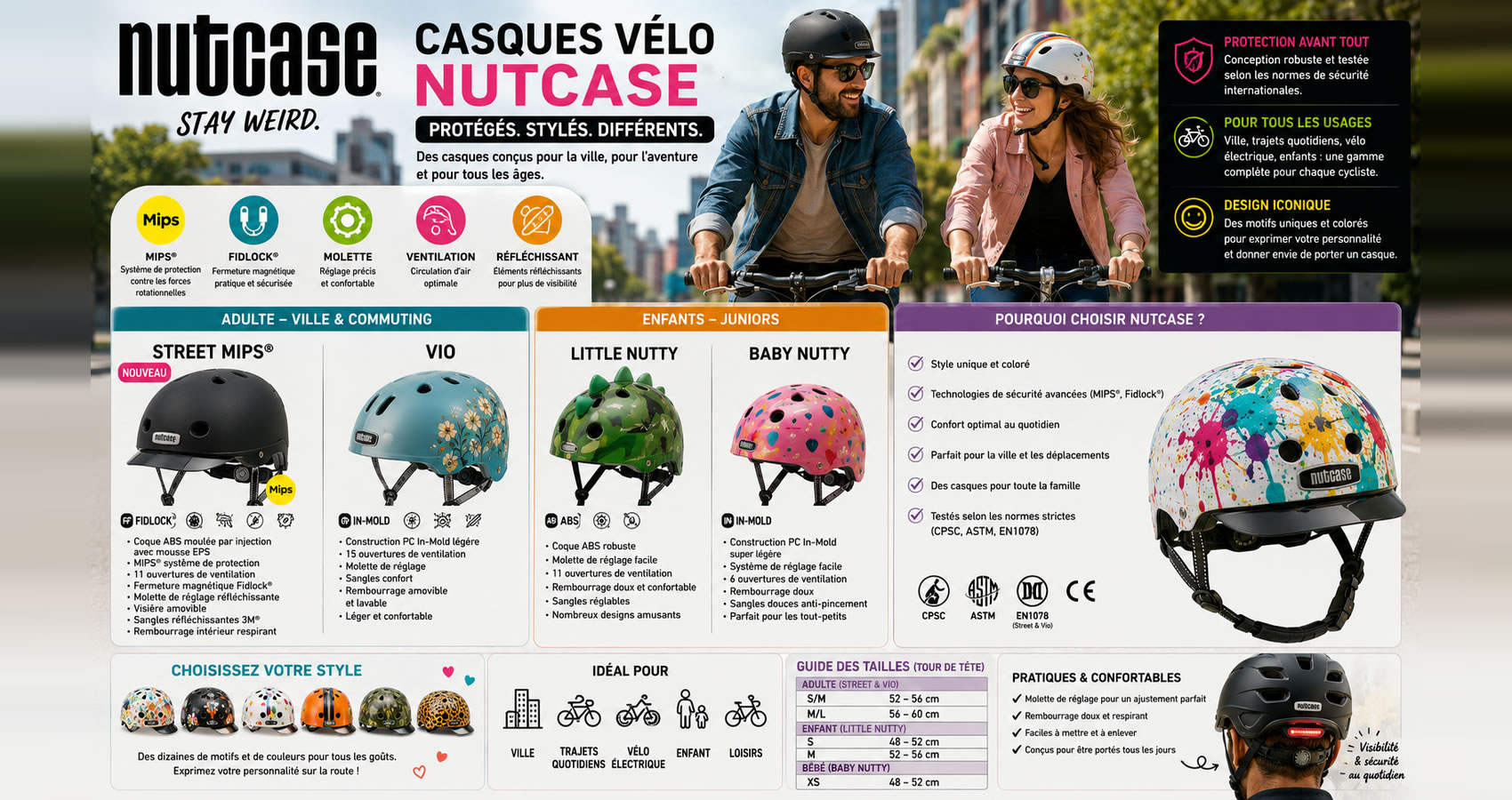 Casque v&eacute;lo NUTCASE