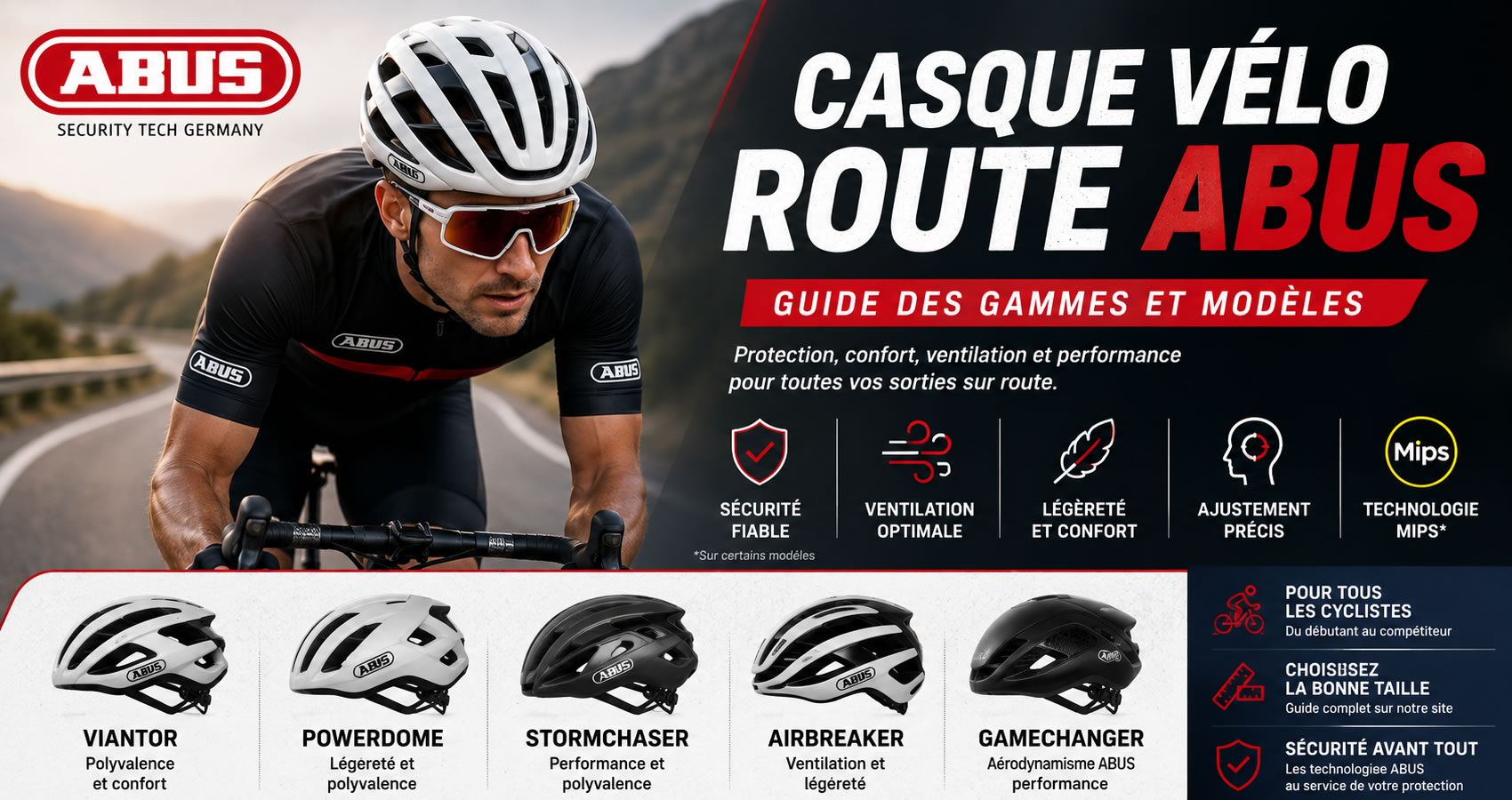 Casque v&eacute;lo route ABUS