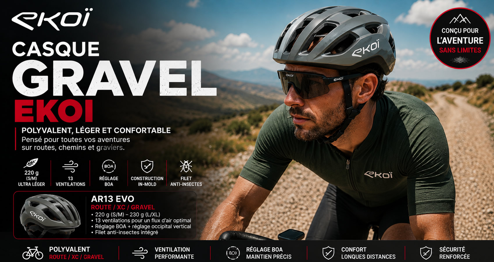 Casque gravel EKOI