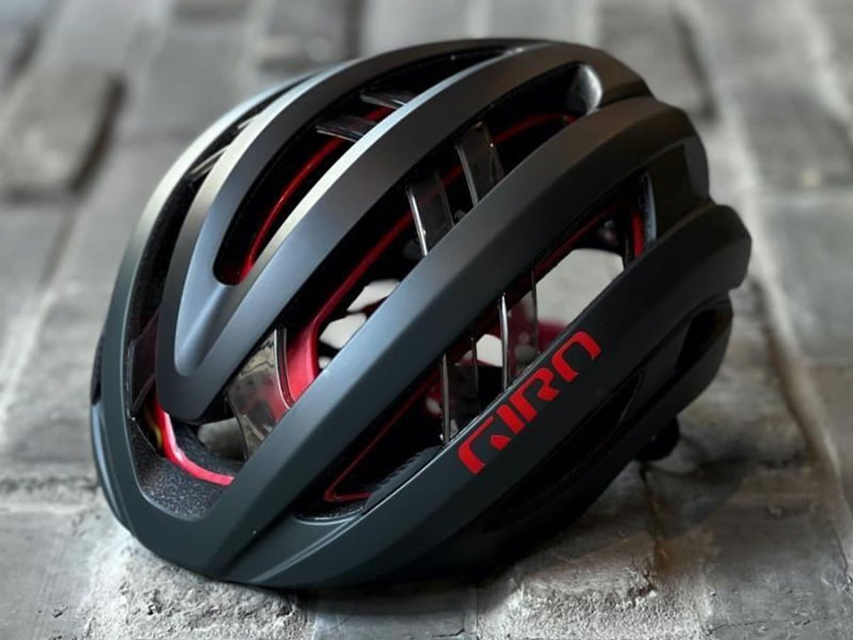 Casque route GIRO Aries Spherical Matte Carbon/Red